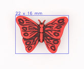 Rode Vlinder Knoop 22x16mm Knopen KNP00058